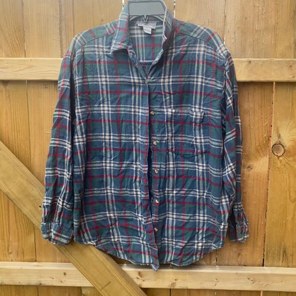 Vintage Flannel Button Down Shirt Sz L Vintage Flannel Button Down Shirt Sz L
